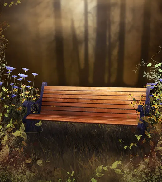10x10ft Bench Fairy Tale Muslin Background For Photo