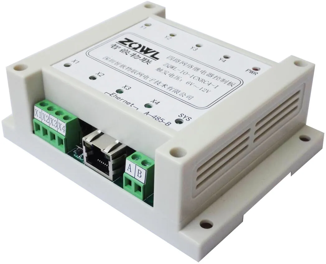

Customized 4 Channel Network Relay Controller Module, Ethernet RS232 RS485 Modbus TCP RTU Isolated Web Server 10A~50A