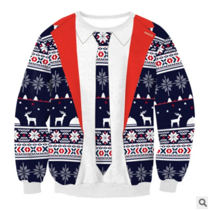 

2018 UGLY CHRISTMAS SWEATER Vacation Santa Elf Funny Womens Men Sweaters Gogoboi Unisex Men Women Tops Autumn Winter Clothing