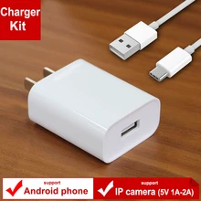 

ip camera XIAOMI Charger adapter 5V 1A White Power Adapter + Micro USB Data sync Cable for Redmi 4 4A 4X Note 3 4 4X 5 xiao Mi