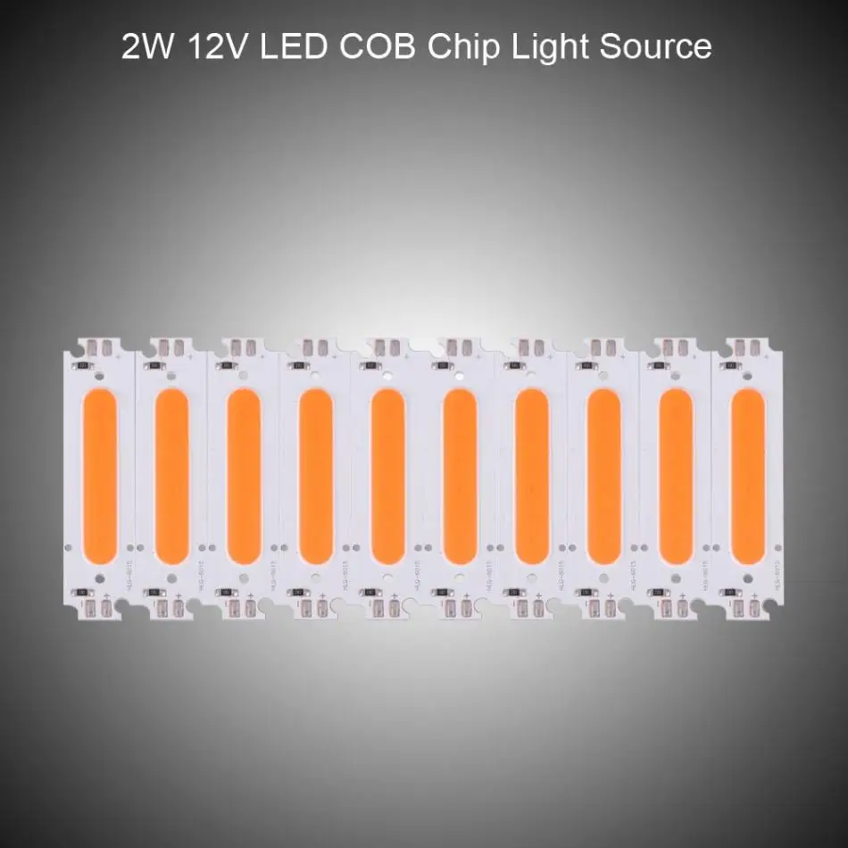 10 шт. 12 В 2 Вт COB чип источник света подходит COB лампа светодиодный модуль на микросхеме панель с лампочками для DIY светодиодные фары