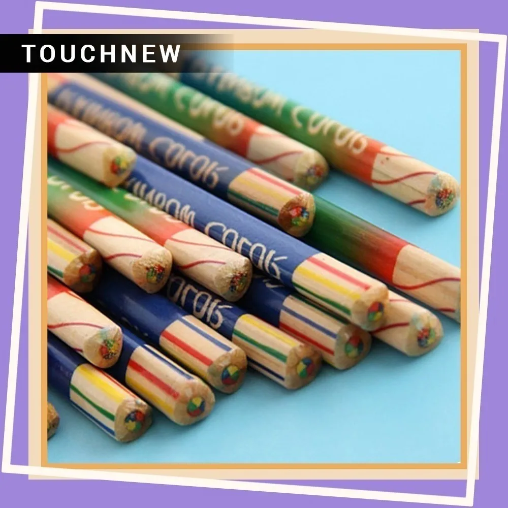 

Sale Practical 120 four-color core Colouring pencils creative beautiful painted triangle core children color