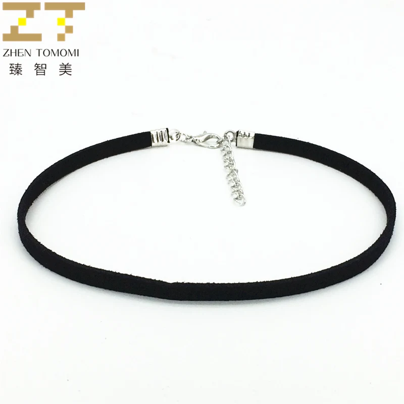 

Wholesale 100 Pcs/lot 2018 Fashion Bijoux Black Velvet Leather Collares Anime Maxi Chokers Necklace Accessories Women Jewelry