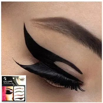 

Black Eye liner Face Tattoo Waterproof disposable party stage makeup colorful eye shadow sticker make up girls eyes fake tattoo