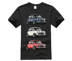 Ретро итальянское трио Мини Купер футболка популярный автомобиль хипстер стиль футболка