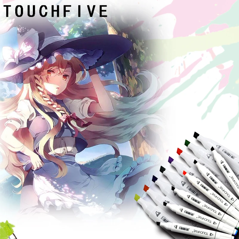 High Quality Anime Art Design Marker Pen 80 Color Double Head Structure  Alcohol Oily For Drawing Copic Markers Pen Set - Art Markers - AliExpress