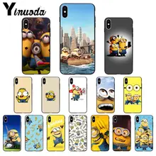 Yinuoda Minion plátano al cliente de alta calidad caja del teléfono para Apple iPhone 7 6 6S Plus X XS X MAX 5 5S SE XR fundas móviles