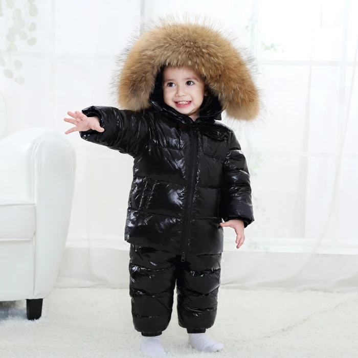 Комплект из 2 предметов, зимний костюм наивысшего качества, детская одежда на утином пуху комплекты с парками для России зимняя одежда для малышей брендовые пуховые пальто с капюшоном+ брюки