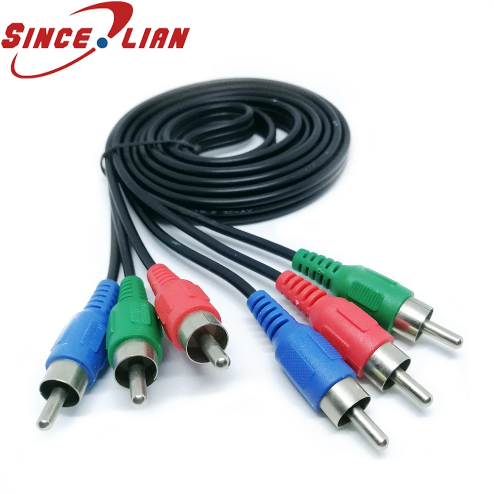 3RCA на Аудио Видео AV провод 1 5 м/3 м/5 м 3 RCA видео кабель композитный разъем Папа-папа