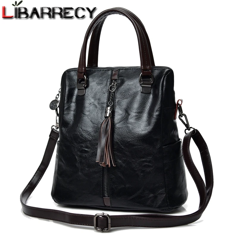 

Fashion Tassel Women's Backpack Multifunction Backpacks for Women Large Capacity School Bag for Girls Leather backpack female