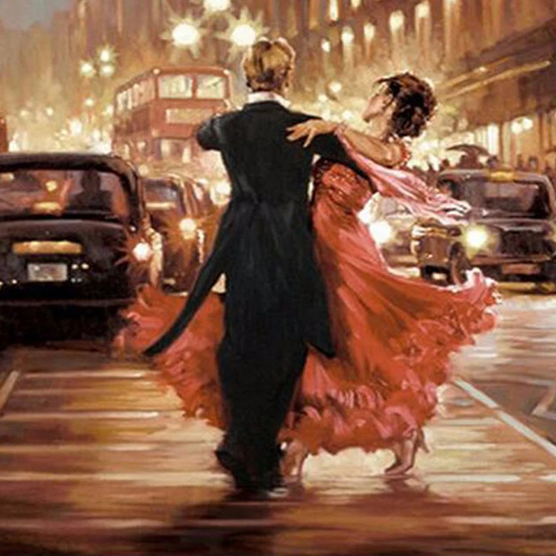 

5D DIY Full Square Diamond Painting Cross Stitch "Dance Couple" 3D Diamond Embroidery Rhinestone Mosaic Home Decor Gigt