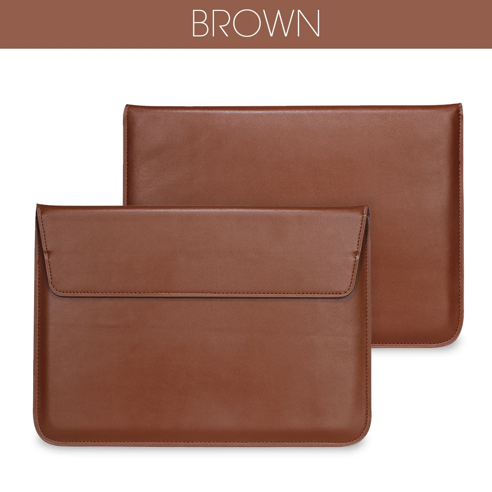 For macbook pro 13 sleeve Solid PU envelope leather laptop sleeve,for macbook pro 13 sleeve 2017 Air retina 11 13 15 A1706 A1707 (4)