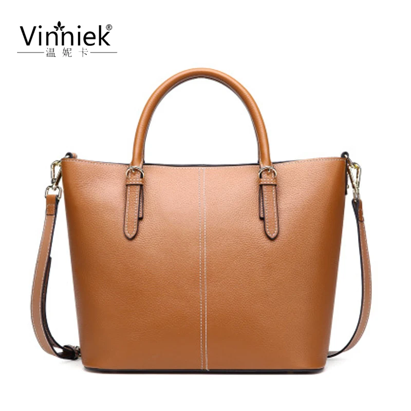 

2019 new genuine leather women handbag retro fashion bucket bag luxury brand shoulder bag Messenger bag