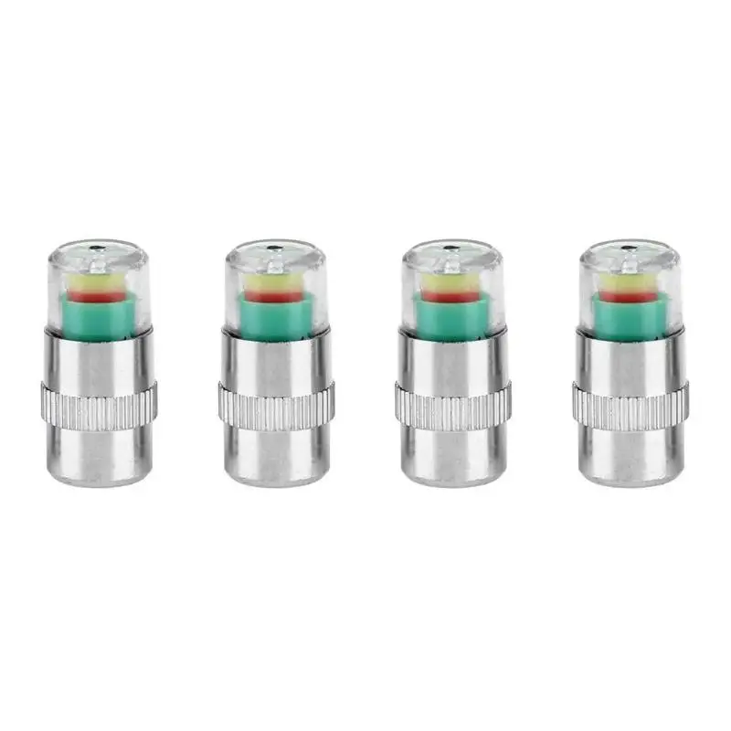 

4pcs 2.4Bar Car Auto Tire Pressure Monitor Valve Stem Caps Sensor Indicator Alert Eye Alert Diagnostic Tools Kit Tools