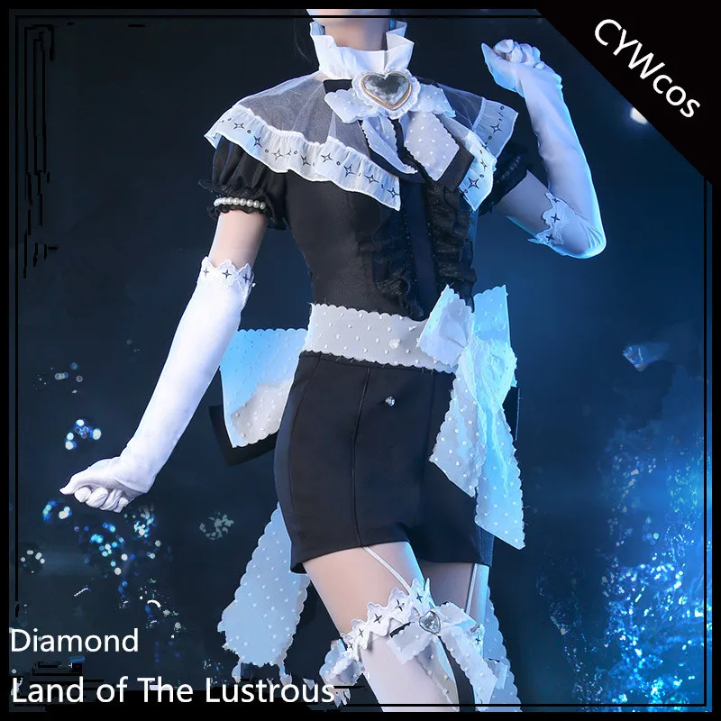 

Anime Cosplay Houseki no Kuni Cosplay Diamond Month's Costume Gothic Lolita Cosplay Costume Summer Uniforms Costume