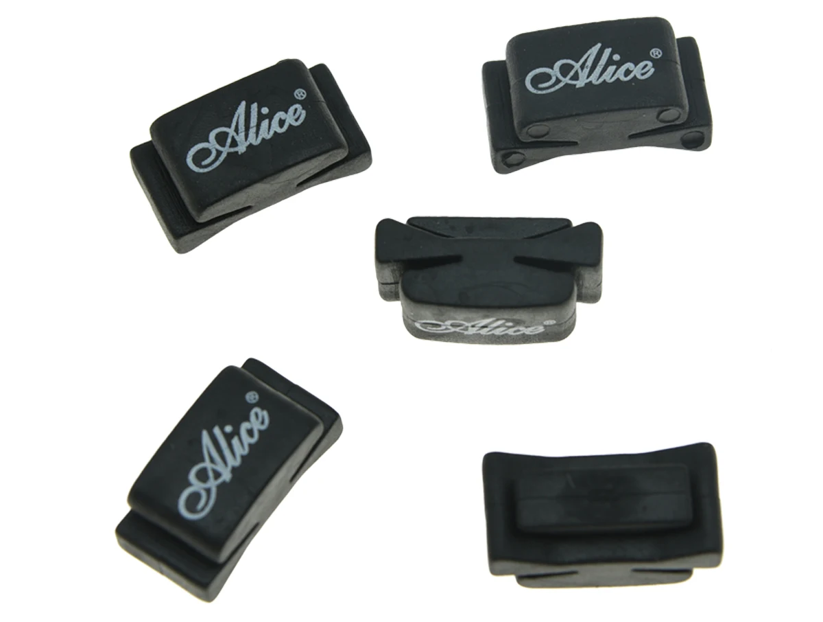 5pcs Alice Guitar Picks Plectrum Holder Case Rubber Pick Holder Clip on