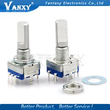 5PCS Half axis rotary encoder,handle length 20mm code switch/ EC11 / digital potentiometer with switch 5Pin