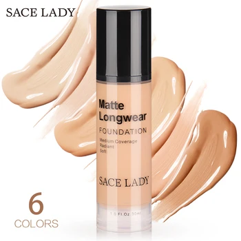 

SACE LADY 30ml Face Foundation Makeup Professional Base Make Up For Dark Skin Matte Cream Oil Control Liquid Natural Cosmetic