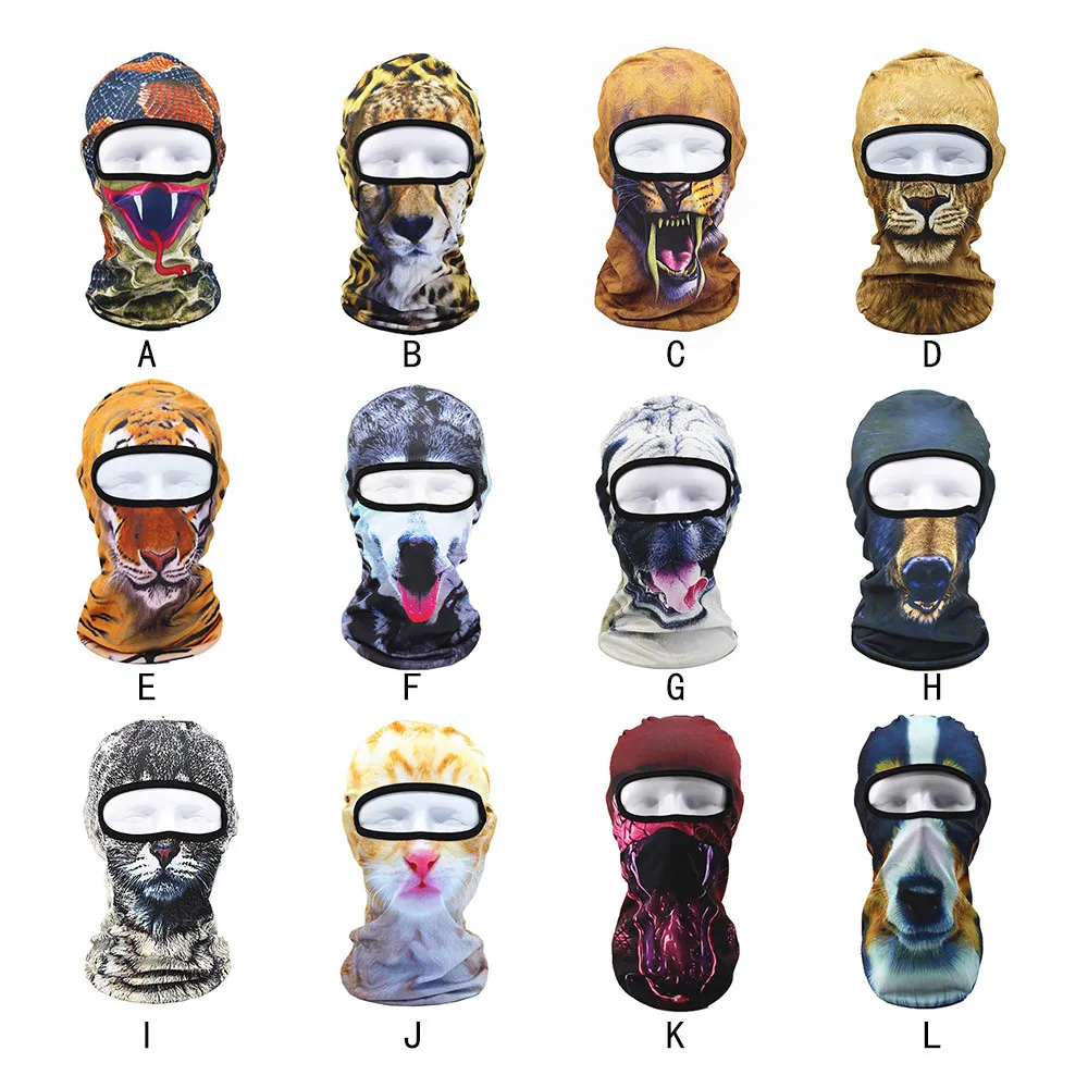 Маски с животными, 3D, для улицы, Лыжный велосипед, Cyling Beanies, зимний ветер, пробка для лица, шапки, полное лицо, практичный, спортивный, премиум, флис, мягкий#070