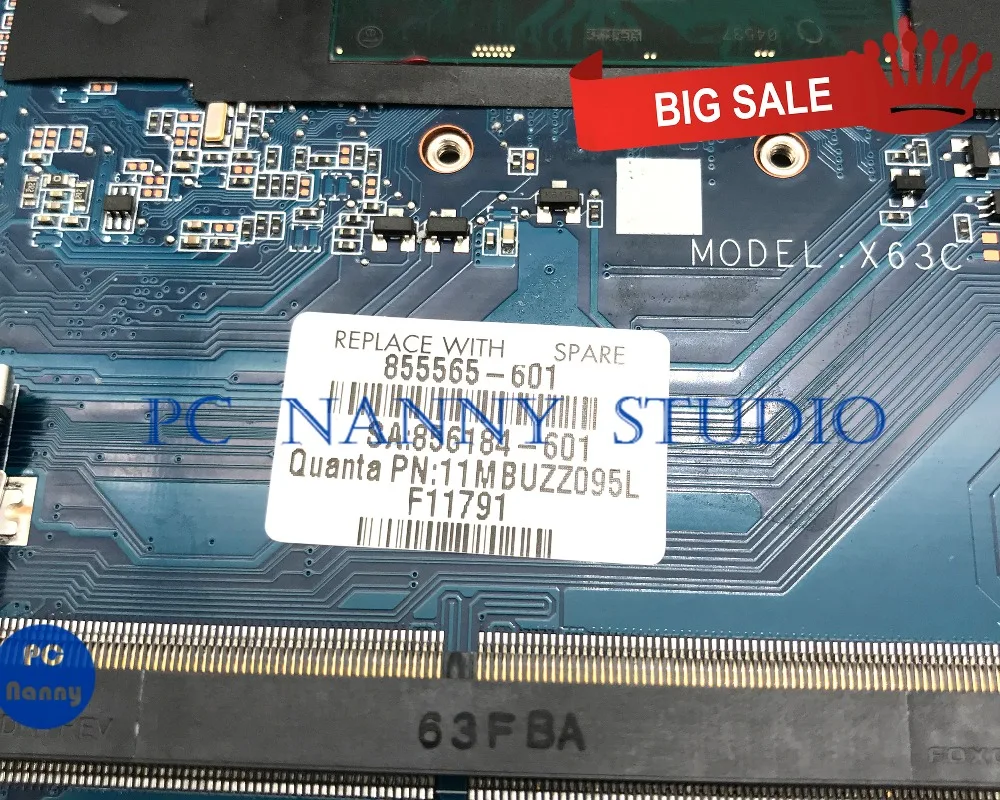  PCNANNY 855565-601 For HP Probook 450 G3 laptop motherboard PDAX63CMB6C0 I7-6500U DDR4 tested