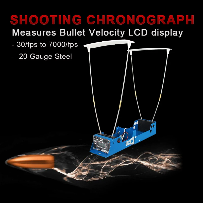 Hunting Bullets Chronograph Tactical LCD Display Measures Bullet Velocity Chronograph Bullet