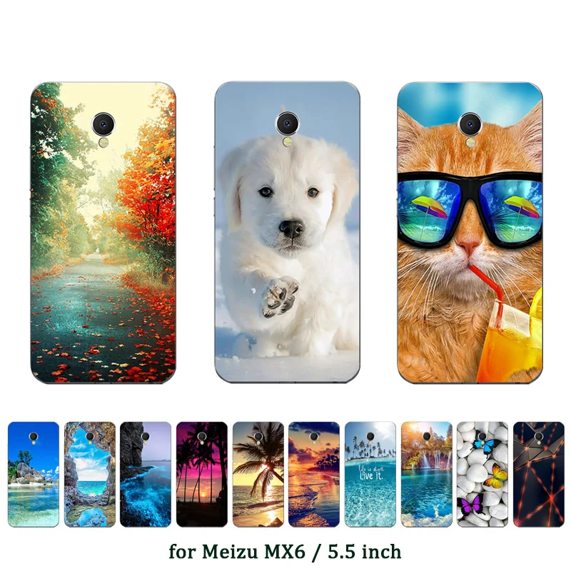 Чехол для Meizu MX6 чехол с принтом Scape meizu mx6 M X 6 модный защитный силиконовый накладка