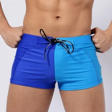 AUSTiNBEM new 6 color Sexy Men Swimwear Men’s Swimsuits Surf Board Beach Wear Man Swimming Trunks Boxer Shorts Swim Suits Gay P