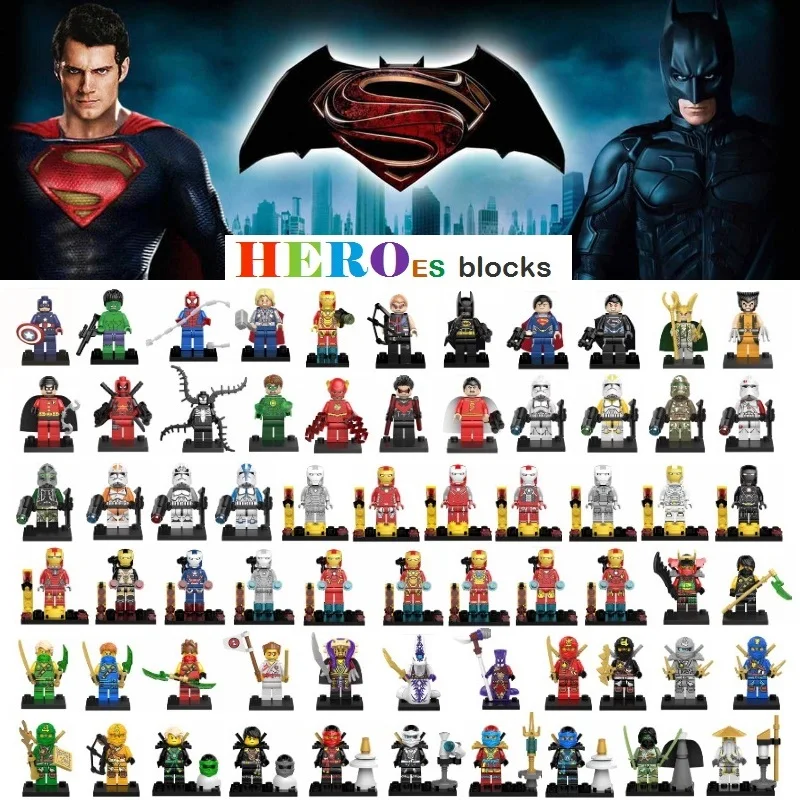 

1pc Avengers Super Hero Building Blocks Figure Brick Star Wars Toy kid gift Compatible Legoed Ninjaed Darth Vader Batman Thanos