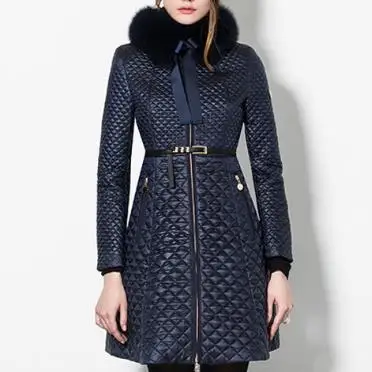 Mince Mode Black Taille Coton Hiver 2018 Manteau Grande Britannique Veste wine blue Femmes 3xl Automne En xOERAqX