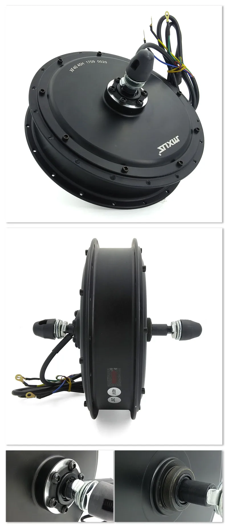 Discount 48V 60V 1500W 3T 4T Direct Drive Brushless Hub Motor E-bike Motor Rear Wheel Drive MXUS Brand XF40 45H 8