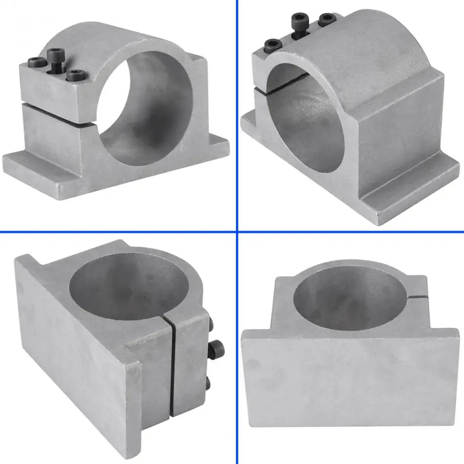 

80/100mm Diameter Spindle Motor Clamp Aluminum CNC Spindle Motor Mount Bracket clamp with Screws Hot Sale