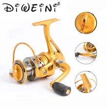 Золото 5,5: 1 соотношение скорости 6BB спиннинговая Рыболовная катушка Рыболовная спиннинговая катушка Carretilha De Pesca AF1000-5000