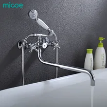 Micoe Bathtub Faucet Wall Mounted Bath Shower Faucet Bathroom Shower Faucet Set Waterfall Brass Shower Tap Shower Mixer M-A3022 Micoe Bathtub Faucet Wall Mounted Bath Shower Faucet Bathroom Shower Faucet Set Waterfall Brass Shower Tap Shower Mixer M-A3022