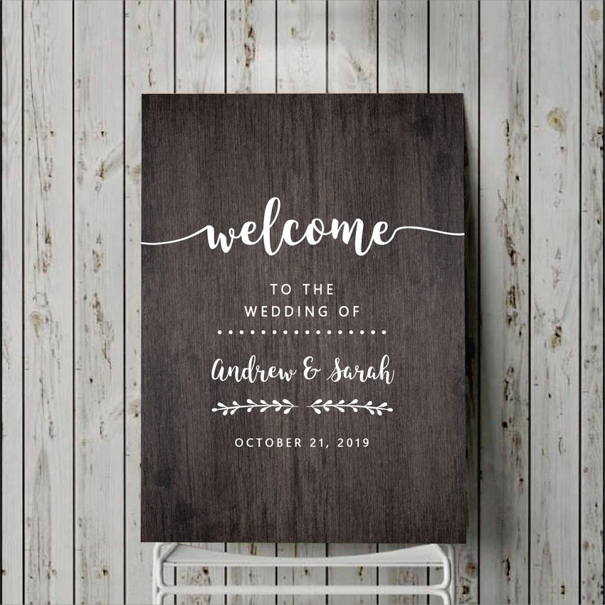 

Wedding Decoration Welcome Sign Decal Custom Baptism Signage Vinyl Wall Stickers Mural For Board Personalised Wedding Decor N092