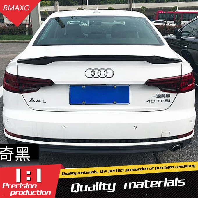 

For Audi A4 Spoiler 2018-2019 High Quality ABS Material Car Rear Wing Primer Color Rear Spoiler For Audi A4 Spoiler