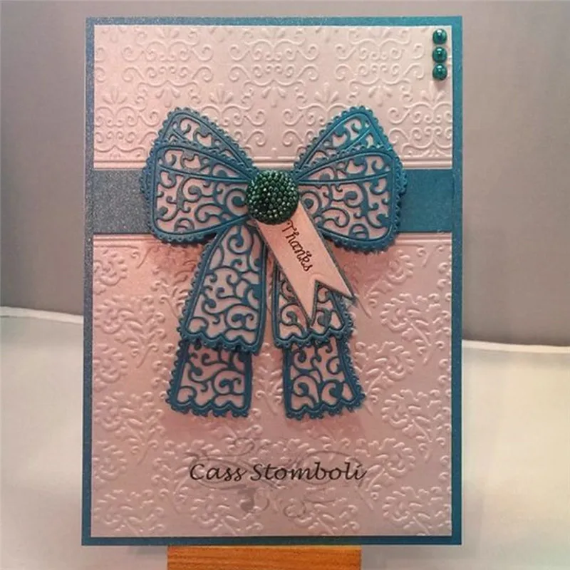 

Naifumodo Lace Bow Metal Cutting Dies Scrapbooking Card Making Album Embossing Crafts Die Cut for New 2019 Bow-knot Dies