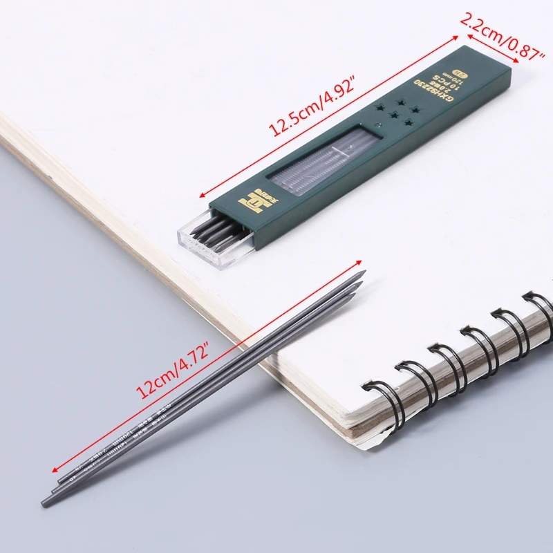 2,0 мм 10 шт./кор. 2B HB грифели для механических карандашей заправка школьные канцелярские принадлежности