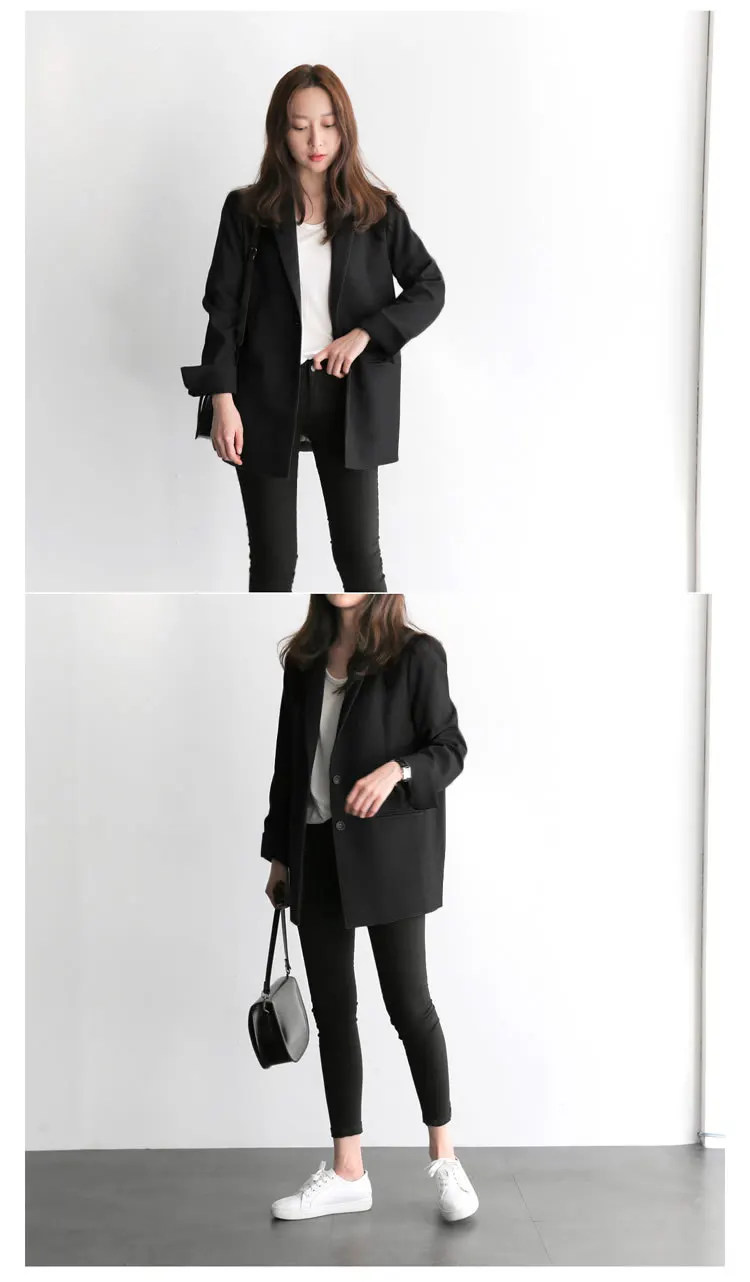 Vadim Blazer Mujer Blazer Feminino Spring And Autumn Ladies Small Suit Two Button In The Coat Slim Size Large Business Women