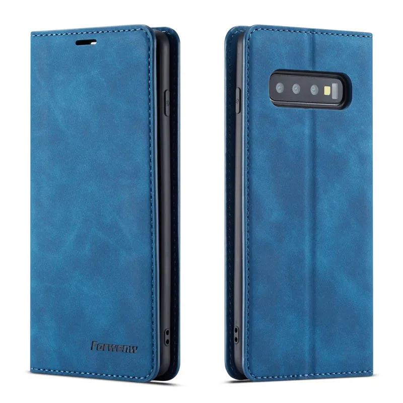 Роскошный кожаный чехол-книжка для samsung Galaxy S10, S9, S8 Plus, S10e, Note 9, A6, A7, A8,, J4, J6 Plus, Магнитный чехол-книжка