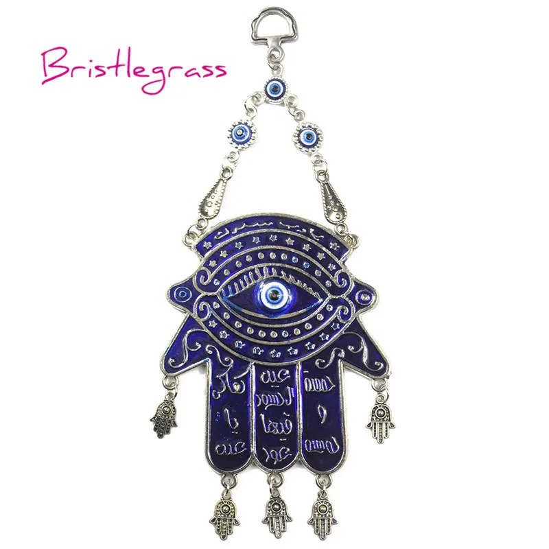 BRISTLEGRASS Turkish Blue Evil Eye Hamsa Hand Amulets Lucky Charms Car
