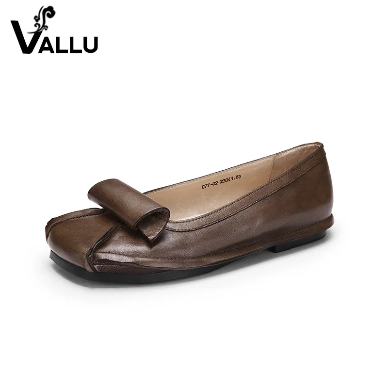 

Women's Flat Shoes 2017 Genuine Leather Handmade Slip-On Casual Vintage Comfortable Flats Women