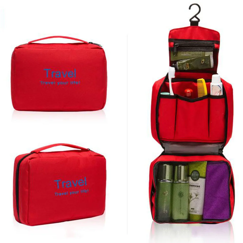 Hanging Travel Cosmetic Bag Women Zipper Make Up Bags Polyester High Capacity Makeup Case handbag Organizer Storage Wash Bag (3)