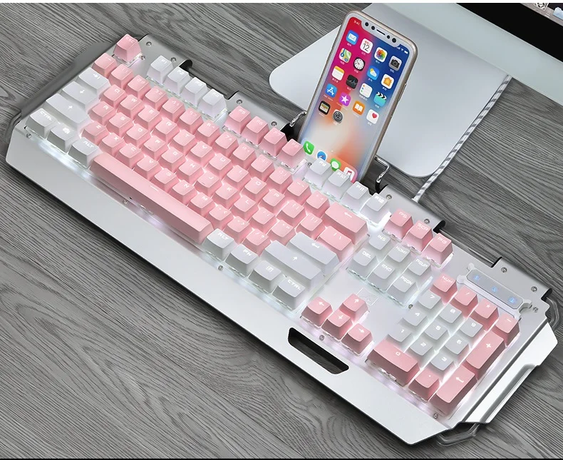 Технология Apedra X10 Ретро Круглый Светильник пишущая машинка Трансмиссия Keycap Проводная Механическая игровая клавиатура несколько светильник эффекты