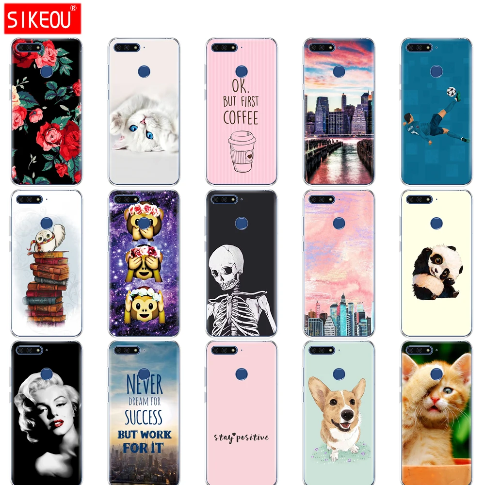 

For Huawei Honor 7A pro 5.7"inch Case Soft Silicon TPU Phone Back cover full 360 Protective For Huawei Honor7A pro 7aPRO cute
