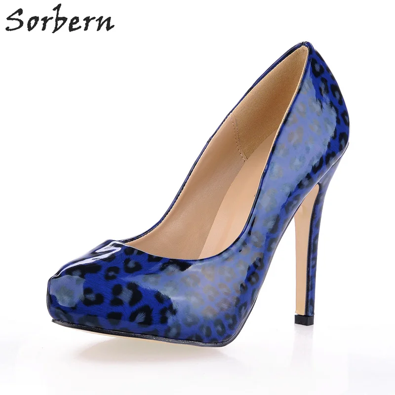 

Sorbern Leopard Patent Leather Slip On Women Pumps 11Cm High Heels Pointed Toe Shoes Ladies Size 40 Buty Damskie Ladies Heels