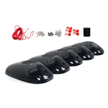 

Smoked 5Pcs 12 LED Cab Roof Running Marker Lights For Truck SUV Off Road Set