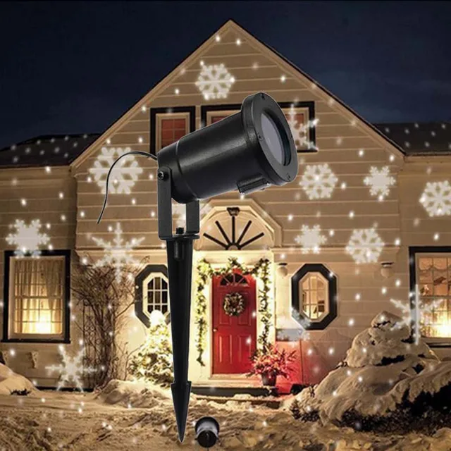 New Led Snowflake Christmas Projector Landscape Lighting Outdoor New Led Snowflake Christmas Projector Landscape Lighting Outdoor Xmas Tree Garden Wedding Party Decorate Light Waterproof