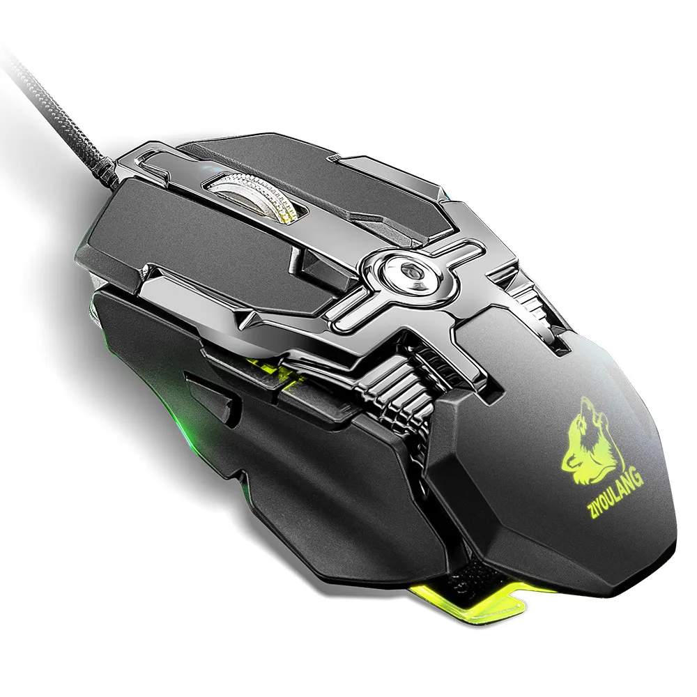 6400 dpi Проводная игровая мышь 8 программируемых макрокнопок RGB светодиодный подсветка Проводная Механическая мышь игровая Проводная 626#3