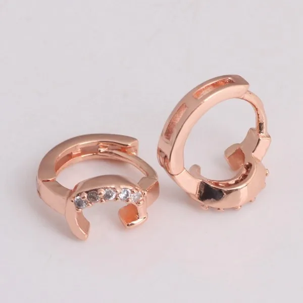 Серьги с буквами A B C D E F G H I, розовые серьги с буквами N/PPlated для женщин, кольцо с мозическим кристаллом