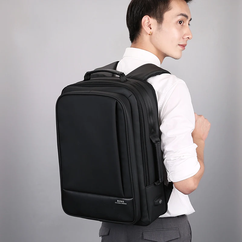 FENRUIEN, деловой мужской рюкзак, 15 дюймов, рюкзак для ноутбука, большая сумка, черный, унисекс, водонепроницаемый, Подростковый, мужской рюкзак для путешествий